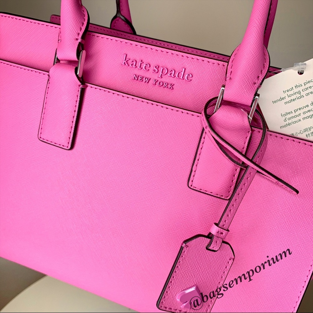 Kate Spade Pink Leather Cameron Satchel Bag - Picture 13 of 13
